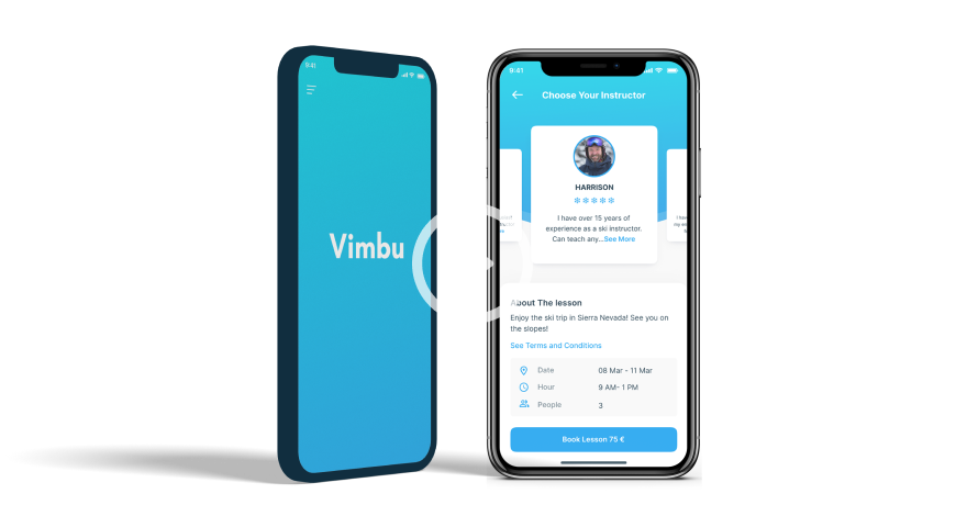 Design de l'App Vimbu pour les moniteurs